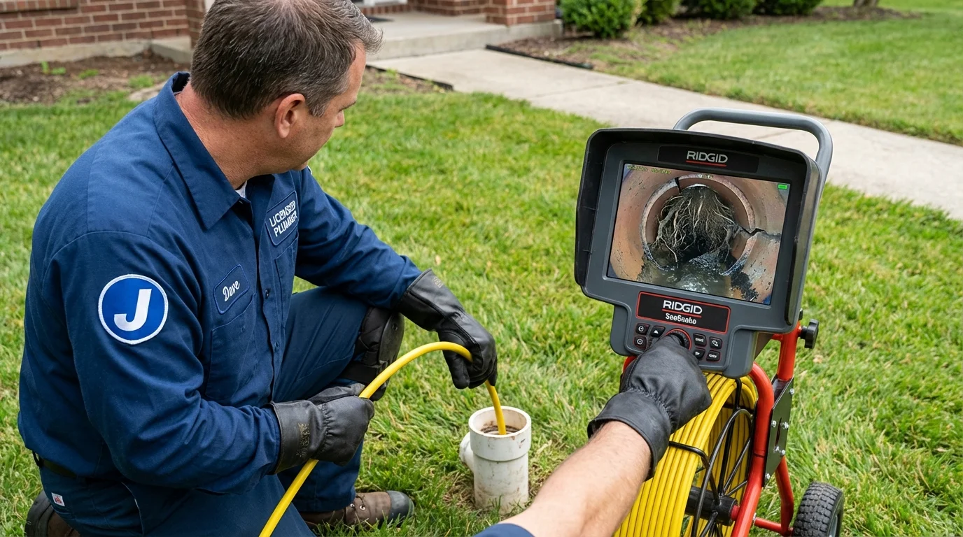 Sewer camera inspection being performed by Johns Plumbing LLC in Demopolis